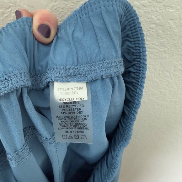 Title Nine Blue Wide Leg Performance Stretch Capri Crop Pull On Pants Womens XL - Picture 6 of 7
